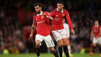 Man Utd Stars Cristiano Ronaldo And Bruno Fernandes Share Incredibly Tense Handshake (Video)