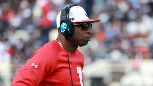 Deion Sanders on Jackson State sideline