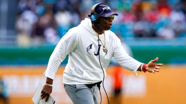 Deion Sanders on the sideline