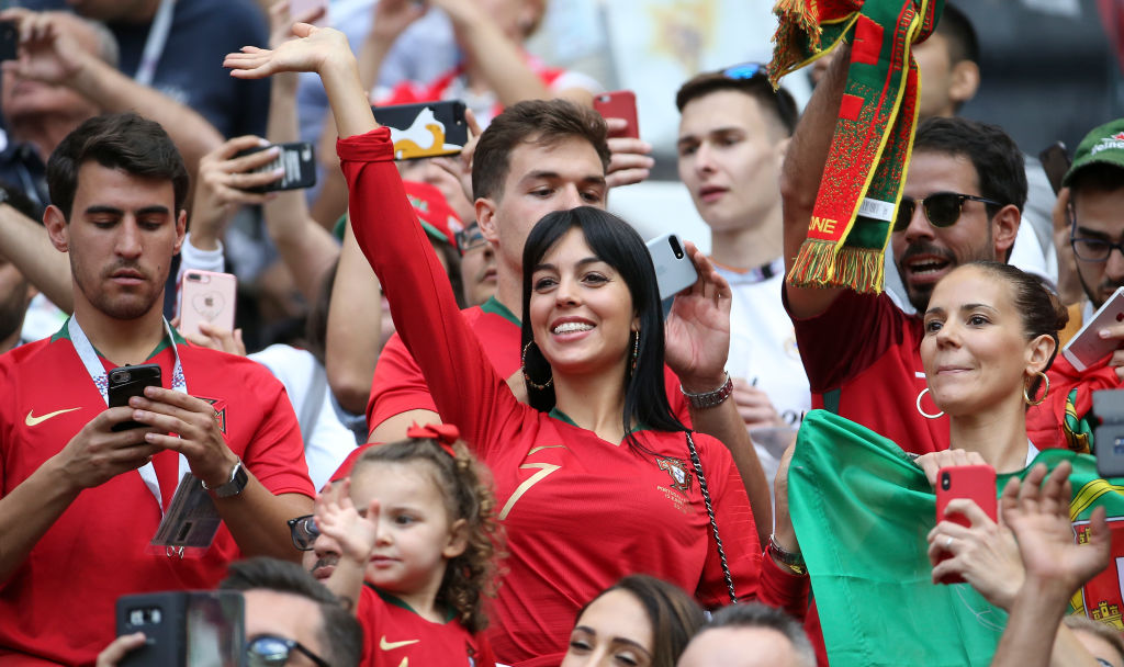Georgina Rodriguez watching game in the stands 