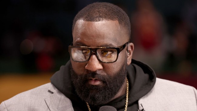 Kendrick Perkins at the NBA All-Star Game