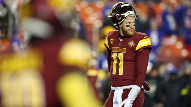 Washington Commanders quarterback Carson Wentz