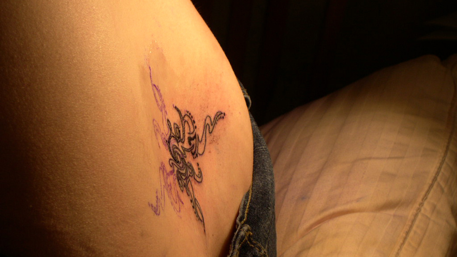 tramp stamps tattoos in progress
