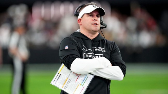 Josh McDaniels on the sideline