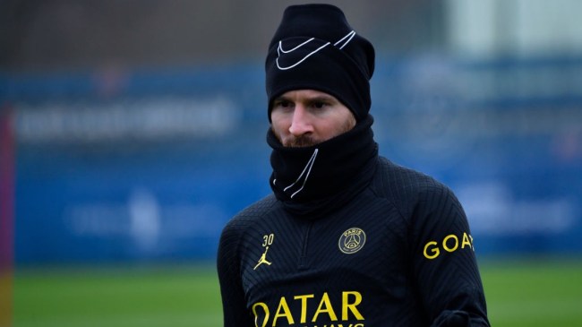 Lionel Messi at PSG training