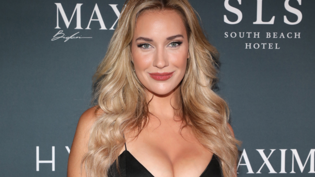 Paige Spiranac poses for a photo.