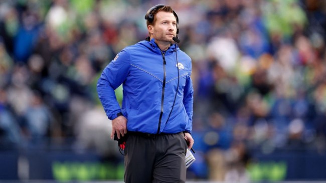 Sean McVay coaching the Los Angeles Rams