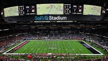 Fans Were Getting Hurt Slipping And Falling After Rain Leaked Into SoFi Stadium During National Championship Game