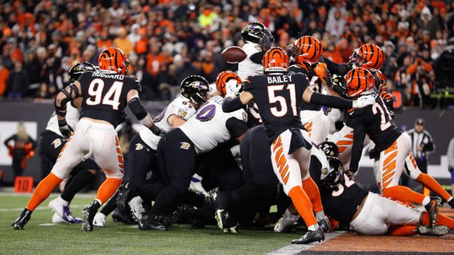 bengals ravens goal line fumble