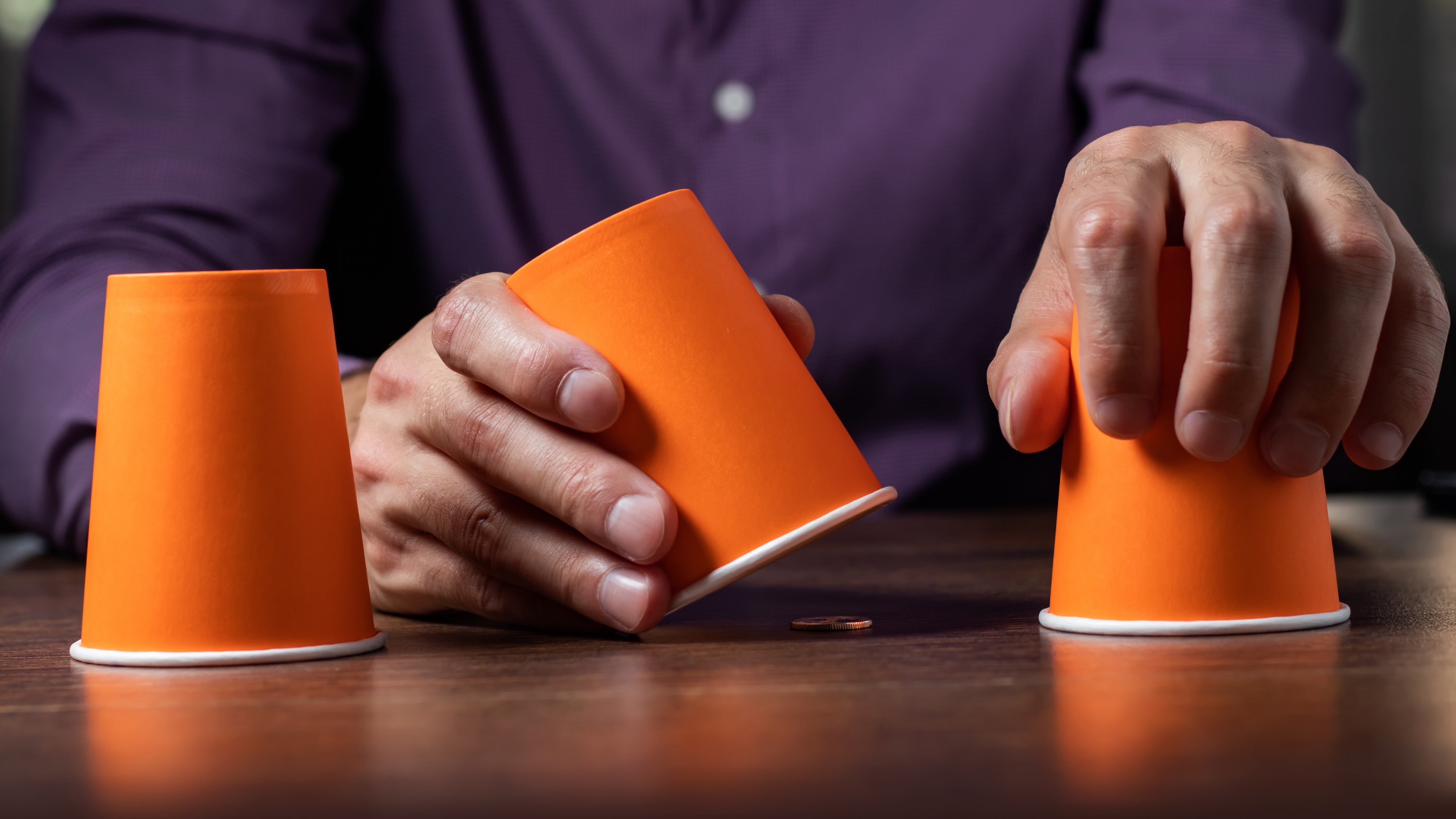 world's oldest magic trick cups and balls