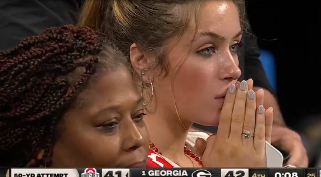 Ohio State fan watching game