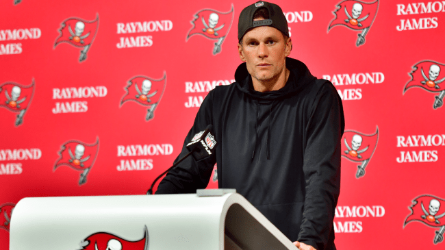 Tom Brady addresses the media.