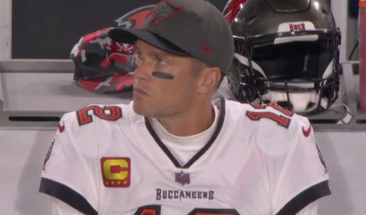 Tom Brady mad on the sideline