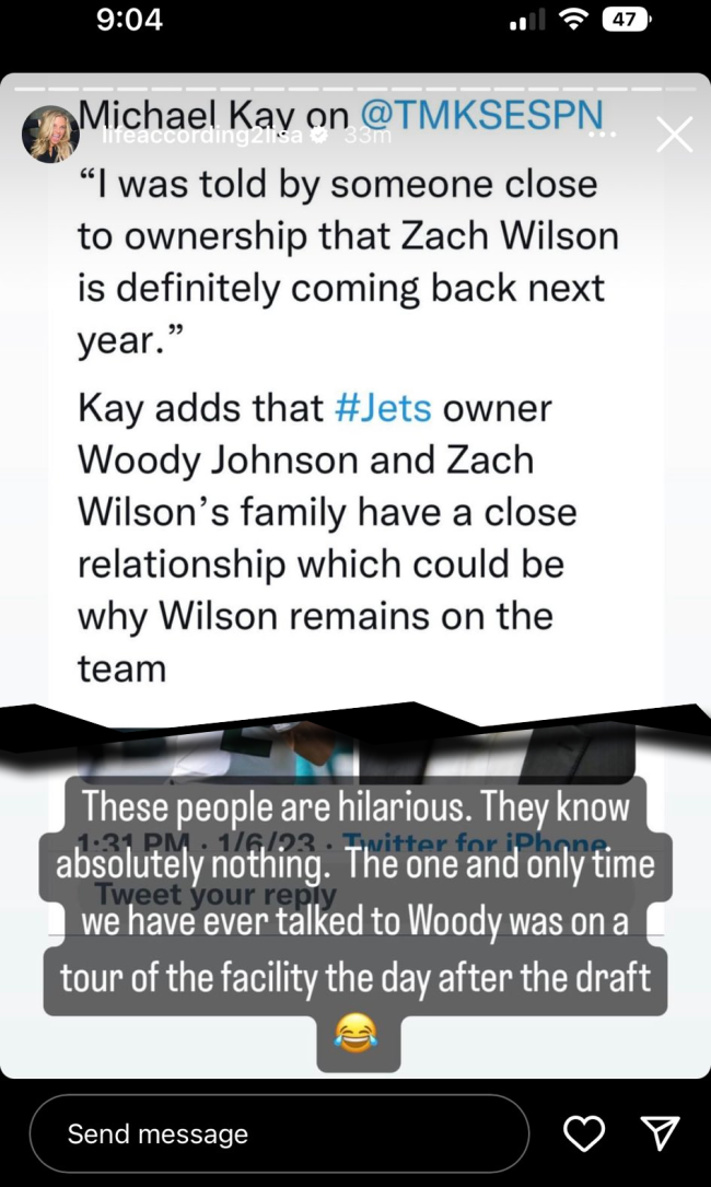 zach wilson mom michael kay