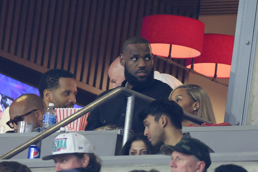 LeBron James at the Super Bowl