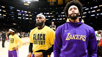 NBA Fans Are Suspect Of Anthony Davis’ Muted ‘Celebration’ Of LeBron James Breaking The Scoring Record