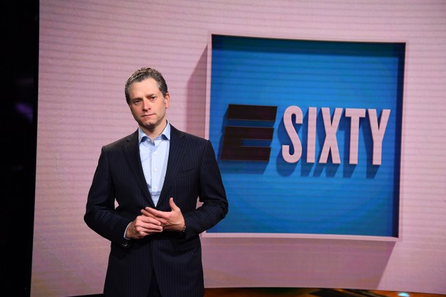 Jeremy Schaap on the set of E60