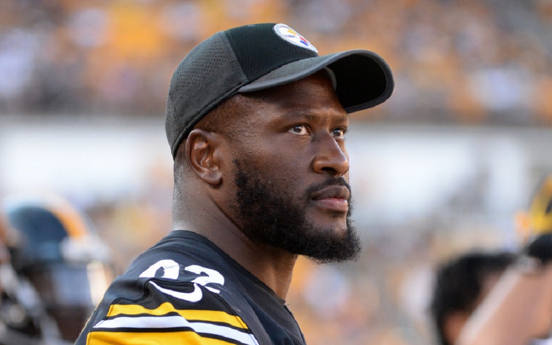 James Harrison on the sideline