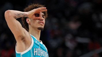 LaMelo Ball Is Going To Get Someone Killed Running Red Lights Outside The Hornets’ Arena