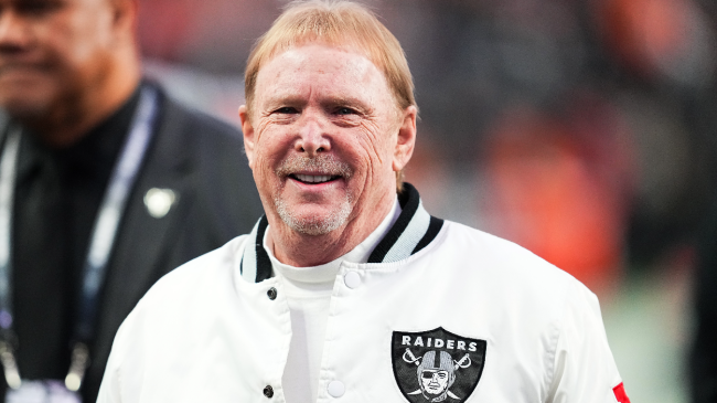 Mark Davis walks the field.