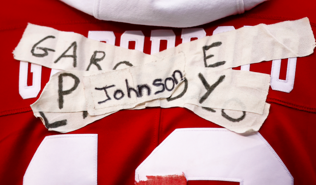 san francisco 49ers jersey quarterback names trey lance brock purdy