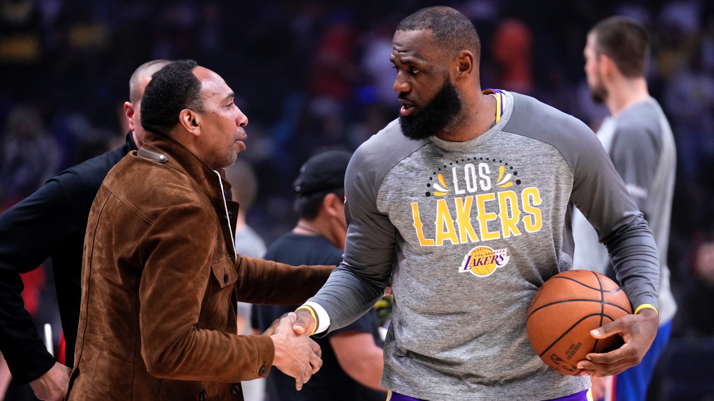 Stephen A Smith and LeBron James