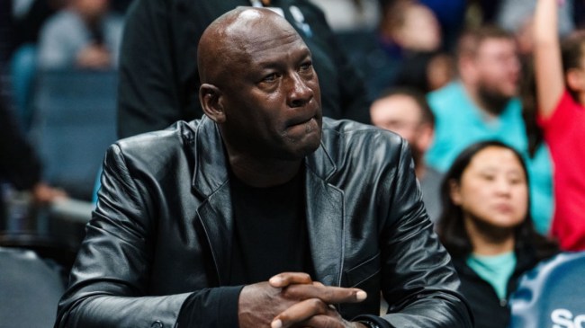 Michael Jordan at a Hornets game