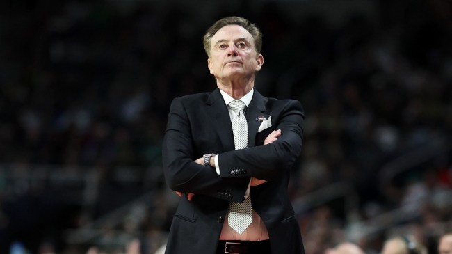 Coach Rick Pitino prowls the sideline