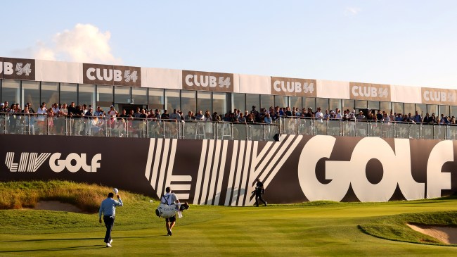 Grandstands at LIV Golf event