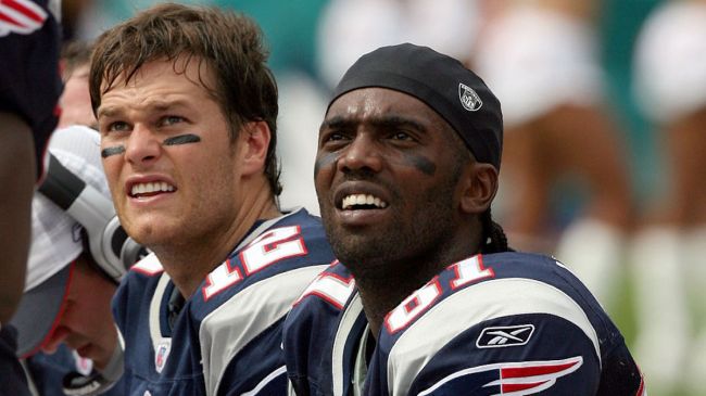 randy moss and tom brady on the patriots