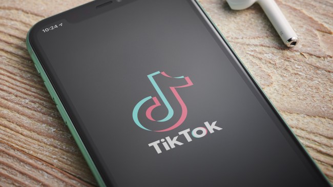 TikTok logo on phone