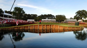 Average Golfers Hit Shots At TPC Sawgrass #17 Island Green And Fail Miserably