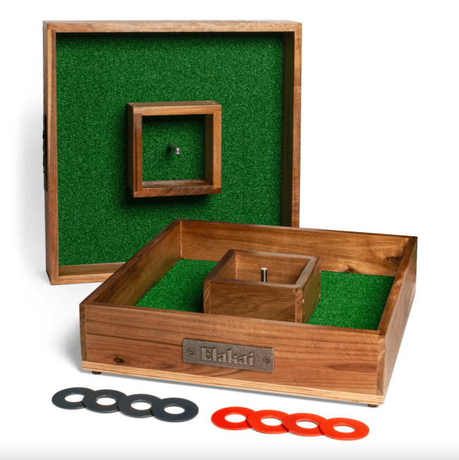 Elakai Washer Toss Game; shop lawn games at Huckberry