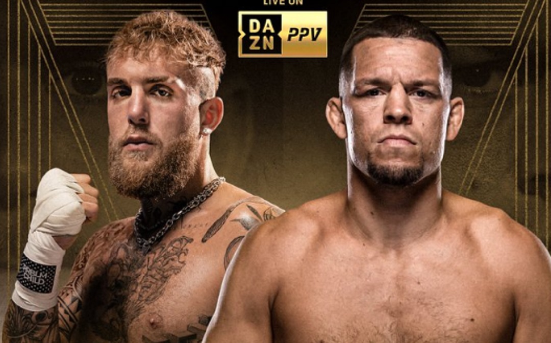 Jake Paul vs Nate Diaz poster