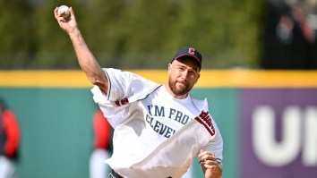 Patrick Mahomes Roasted Travis Kelce For His Awful First Pitch