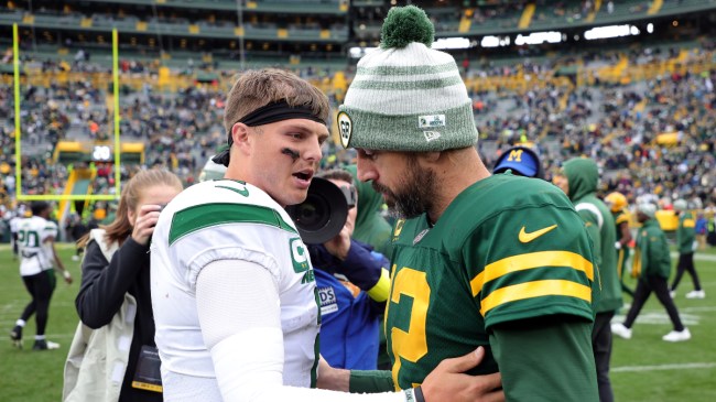 Aaron Rodgers and Zach Wilson