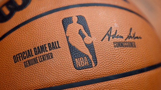 NBA logo on basketball