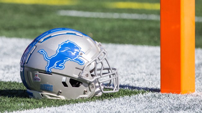 NFL team helmet on display