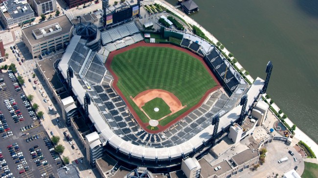 An overview of PNC Park in Pittsburgh.