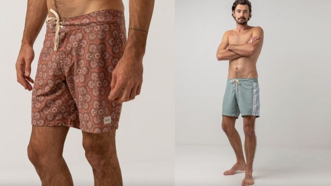 Shop Rhythm swim trunks at Huckberry