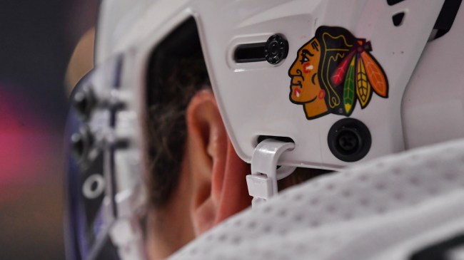 Blackhawks helmet and logo
