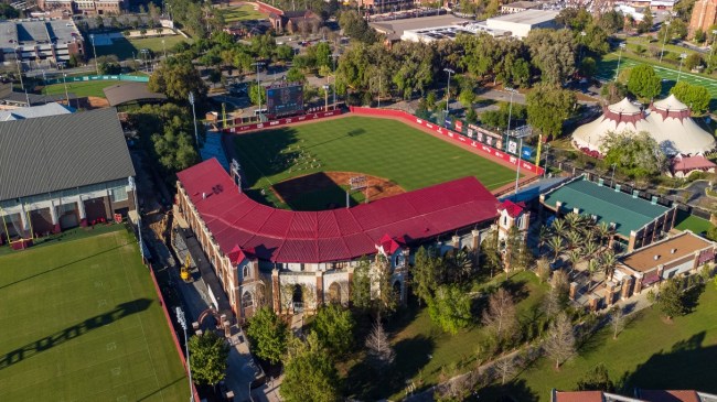 A view of the Florida State baseball stadium.