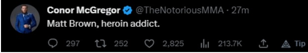 Conor McGregor tweet