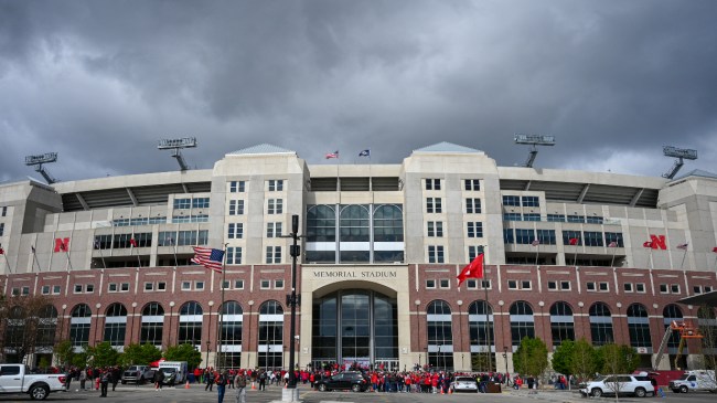 A view from outside of Nebraska's Memorial Stadium.