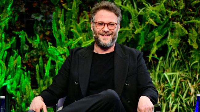 seth rogen in a black jacket