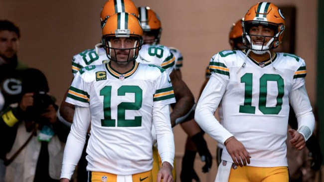 Aaron Rodgers and Jordan Love