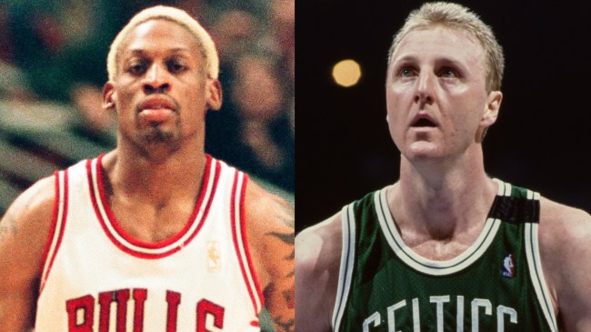 Dennis Rodman and Larry Bird