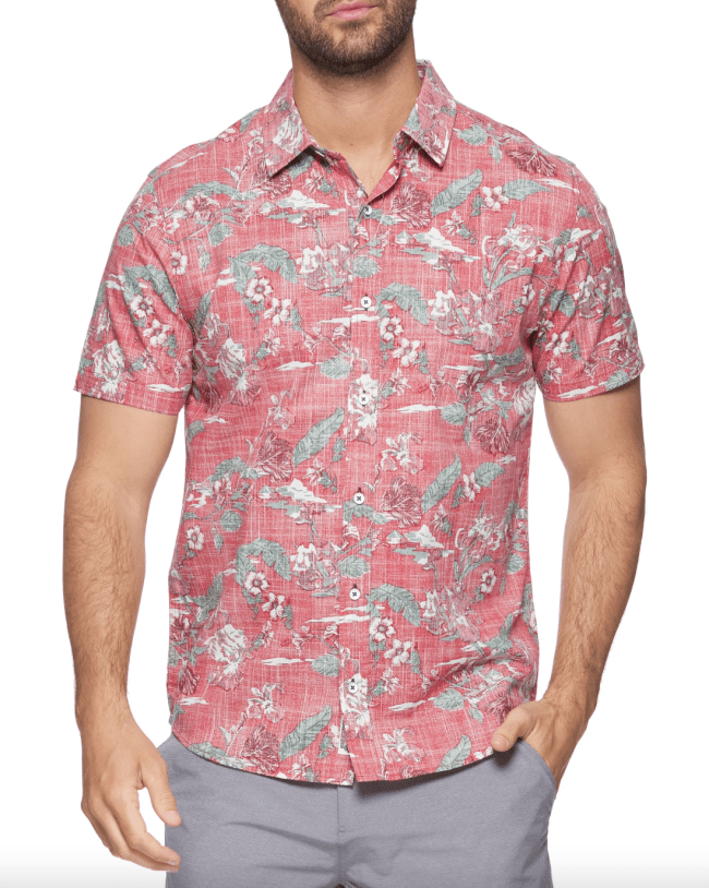 Flag & Anthem Rutland Hawaiian Print Shirt for the 4th of July