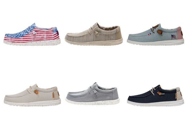 Select HEYDUDE shoes that are on sale in the HEYDUDE 2023 June summer sale