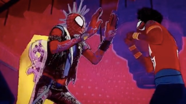 across the spiderverse handshake